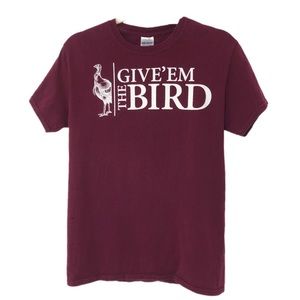 WILD TURKEY BOURBON BURGUNDY T-SHIRT.